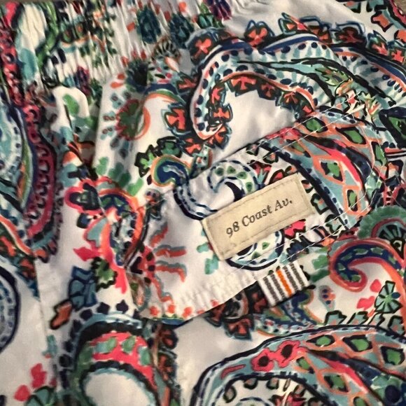98 Coast Av Aloha Waves Swim Trunks Multi Color Printed Drawstring Boys - Picture 4 of 6